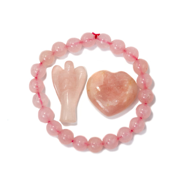 Self-Love Rose Quartz Set - - Unique Gifts | Healing Hearts Journey