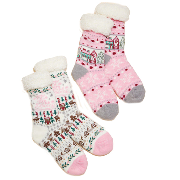 Fuzzy Christmas Socks (1 pair)